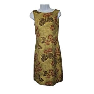 Tommy Bahama Women's Pencil Dress 100% Silk Floral Print Lined Side Zip Size 2